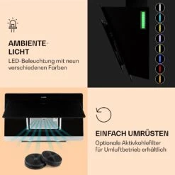 Aurora 90 Smart Dunstabzugshaube 550 M³/h 90cm Kopffrei Ambiente-Licht EEC A++ -Haushaltsgeräte Rabatte 10040236 de 0005 logo