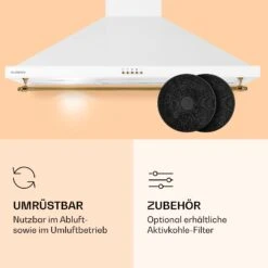 Montblanc 90 Dunstabzugshaube 610m³/h 165W 2x1,5W LED Reling -Haushaltsgeräte Rabatte 10040267 de 0005 logo