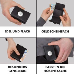 ZNAP Airtag Wallet 8 Karten Münzfach 9x1,5x6 Cm (BxHxT) RFID-Schutz -Haushaltsgeräte Rabatte 10040310 de 0005 logo