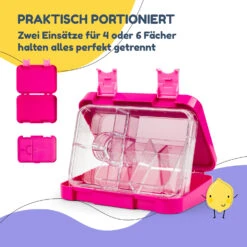 Junior Lunchbox 6 Fächer 21,3 X 15 X 4,5 Cm (BxHxT) BPA-frei -Haushaltsgeräte Rabatte 10040338 de 0004 usp