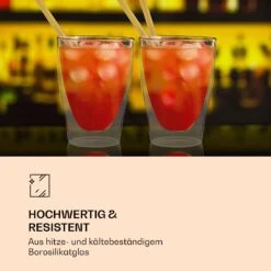 DUOS Doppelwandiges Glas | Thermoglas | 310 Ml | Trinkglas | Espressoglas, Teeglas, Shotglas | Für Heiße Und Kalte Getränke | Borosilikatglas| Hitze- Und Kältebeständig | Handgemacht | Spülmaschinenfest | Schwebe-Effekt -Haushaltsgeräte Rabatte 10040364 de 0003 logo