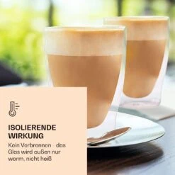 DUOS Doppelwandiges Glas | Thermoglas | 310 Ml | Trinkglas | Espressoglas, Teeglas, Shotglas | Für Heiße Und Kalte Getränke | Borosilikatglas| Hitze- Und Kältebeständig | Handgemacht | Spülmaschinenfest | Schwebe-Effekt -Haushaltsgeräte Rabatte 10040364 de 0004 logo