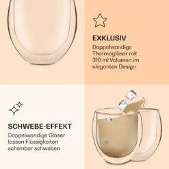 DUOS Jumbo Doppelwandiges Thermoglas 310ml Borosilikatglas Handgemacht -Haushaltsgeräte Rabatte 10040374 de 0005 logo