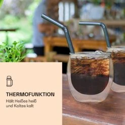 DUOS Jumbo Doppelwandiges Glas 410 Ml Thermofunktion Edelstahl-Löffel -Haushaltsgeräte Rabatte 10040375 de 0004 logo