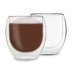 DUOS Jumbo Doppelwandiges Glas 410 Ml Thermofunktion Edelstahl-Löffel