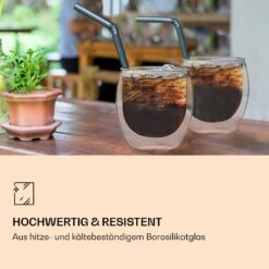 DUOS Jumbo Doppelwandiges Glas 410 Ml Thermofunktion Inkl. Edelstahl-Löffel -Haushaltsgeräte Rabatte 10040397 de 0003 logo