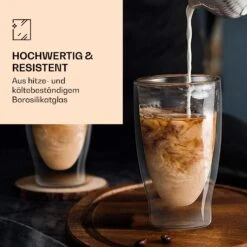 DUOS Doppelwandiges Glas 80, 200, 310, 400 Ml Thermofunktion Inkl. Edelstahl-Löffel -Haushaltsgeräte Rabatte 10040399 de 0004 logo