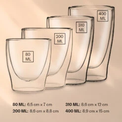 DUOS Doppelwandiges Glas 80, 200, 310, 400 Ml Thermofunktion Inkl. Edelstahl-Löffel -Haushaltsgeräte Rabatte 10040399 yy 0007 logo