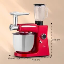 Renata Rossa Küchenmaschine 3-in-1 2000W 2,7PS 5Ltr Edelstahl BPA-frei -Haushaltsgeräte Rabatte 10040499 yy 0008 dimensions
