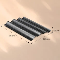 Feelino Baguettblech 4 Mulden -Haushaltsgeräte Rabatte 10040542 yy 0006 dimensions
