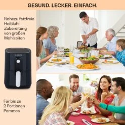 Crisp-Pro Heißluftfritteuse Air Fryer 1400W 2,8 Ltr Timer Edelstahl -Haushaltsgeräte Rabatte 10040698 de 0005 usp