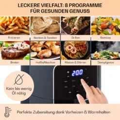 Crisp-Pro Heißluftfritteuse Air Fryer 1400W 3,5 Ltr 8 Programme Timer -Haushaltsgeräte Rabatte 10040701 de 0003 logo