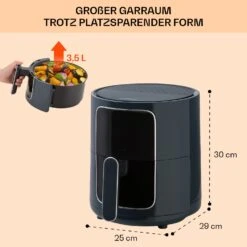 Crisp-Pro Heißluftfritteuse Air Fryer 1400W 3,5 Ltr 8 Programme Timer -Haushaltsgeräte Rabatte 10040701 de 0006 logo