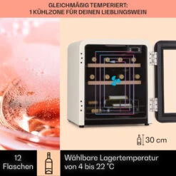 Vinetage 12 Getränkekühler Kühlschrank 48 Liter 4-22°C Retro-Design -Haushaltsgeräte Rabatte 10040740 de 0003 logo