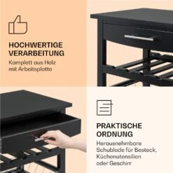 Louisiana Servierwagen Küchenwagen 5 Etagen Holz Handtuchhalter Mobil -Haushaltsgeräte Rabatte 10041123 de 0005 logo