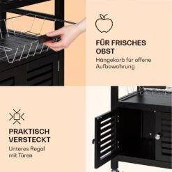 Louisiana Servierwagen Küchenwagen 5 Etagen Holz Handtuchhalter Mobil -Haushaltsgeräte Rabatte 10041123 de 0006 logo