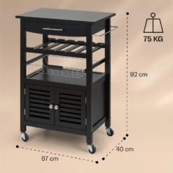 Louisiana Servierwagen Küchenwagen 5 Etagen Holz Handtuchhalter Mobil -Haushaltsgeräte Rabatte 10041123 yy 0008 dimensions