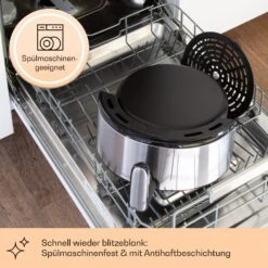 Klarstein Crisp-Pro 4,3L Air Fry Stainless Steel -Haushaltsgeräte Rabatte 10041145 de 0004 logo