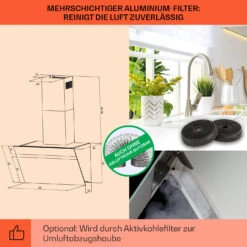 Ava 90 Dunstabzugshaube 90cm Wandhaube WiFi A++ 515m³/h Touch 13 Ava 90 Dunstabzugshaube 90cm Wandhaube WiFi A++ 515m³/h Touch -Haushaltsgeräte Rabatte 10041170 de 0005 usp