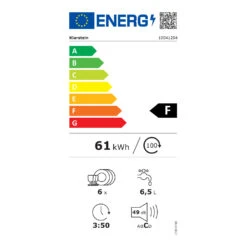 Amazonia 8 Geschirrspülmaschine 1620 Watt Für 8 Maßgedecke 49 DB Aquastop -Haushaltsgeräte Rabatte 10041204 energy label