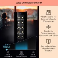 Barolo 14 Slim Uno Weinkühlschrank 46 Ltr 14 Flaschen 11-18°C SingleZone 12 Barolo 14 Slim Uno Weinkühlschrank 46 Ltr 14 Flaschen 11-18°C SingleZone -Haushaltsgeräte Rabatte 10041206 de 0004 usp