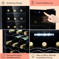 Barolo 15 Uno Weinkühlschrank 48 Ltr 15 Flaschen 11-18°C SingleZone -Haushaltsgeräte Rabatte 10041207 de 0005 usp