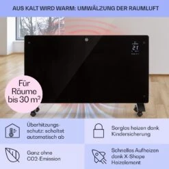 Bansin Crystal Smart Konvektions-Heizgerät 1500W 5 - 50 °C App-Steuerung -Haushaltsgeräte Rabatte 10041209 de 0004 usp