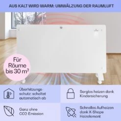 Bansin Crystal Smart Konvektions-Heizgerät 1500W 5 - 50 °C App-Steuerung -Haushaltsgeräte Rabatte 10041210 de 0004 usp