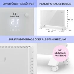 Bansin Crystal Smart Konvektions-Heizgerät 1500W 5 - 50 °C App-Steuerung -Haushaltsgeräte Rabatte 10041210 de 0006 usp