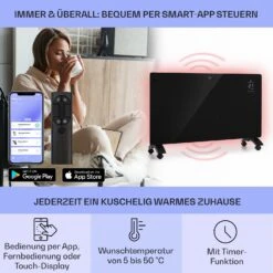 Bansin Crystal Smart Konvektions-Heizgerät 2500W 5 - 50 °C App-Steuerung -Haushaltsgeräte Rabatte 10041211 de 0003 usp