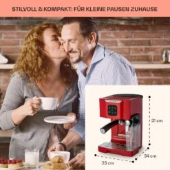 BellaVita Kaffeemaschine 3-in-1 1450 W 20 Bar Milchschäumer -Haushaltsgeräte Rabatte 10041240 de 0005 usp