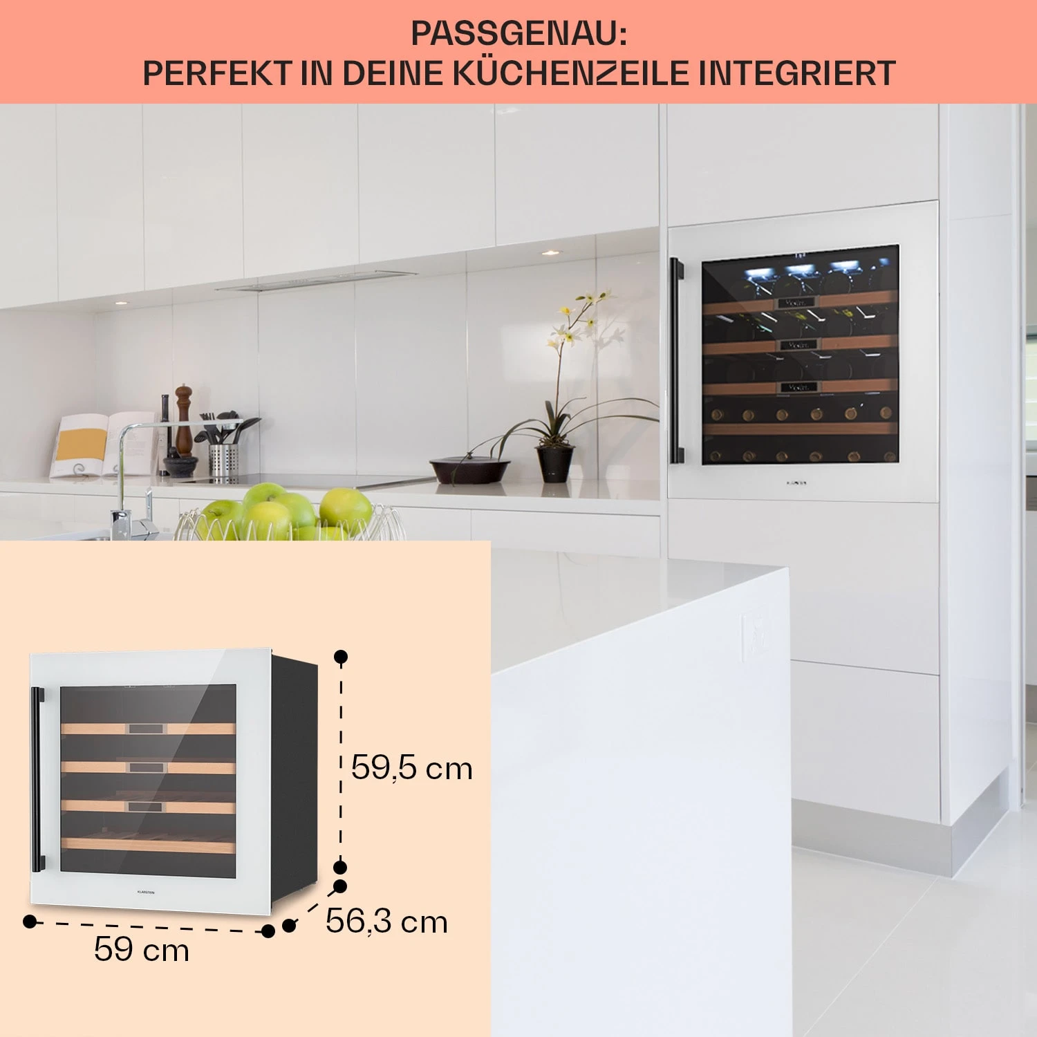 Vinsider 36 Built-In Uno Einbau-Weinkühlschrank 36 Flaschen 92 Ltr Edelstahl 6 Vinsider 36 Built-In Uno Einbau-Weinkühlschrank 36 Flaschen 92 Ltr Edelstahl – Bild 6