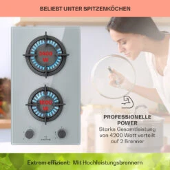 Firetale Gaskochfeld 2-flammig Aluminium-Brenner Erdgas/Propangas Inkl. Schlauch Und Druckminderer -Haushaltsgeräte Rabatte 10041301 de 0003 usp