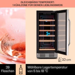 Vinovilla 29 Built-In Weinkühlschrank 81 L / 29 Fl. Glastür Edelstahl -Haushaltsgeräte Rabatte 10041304 de 0003 logo