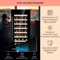 Barossa 38 Uno Weinkühlschrank 1 Zone 94 Ltr 38 Fl Touch-Display -Haushaltsgeräte Rabatte 10041306 de 0004 usp
