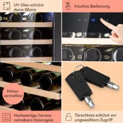 Barossa 38 Uno Weinkühlschrank 1 Zone 94 Ltr 38 Fl Touch-Display -Haushaltsgeräte Rabatte 10041306 de 0005 usp