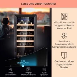 Vinovilla 29 Built-In Weinkühlschrank 81 L / 29 Fl. 1 Zone Glastür Edelstahl -Haushaltsgeräte Rabatte 10041309 de 0004 logo