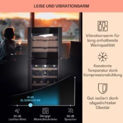 El Dorado 89 Käse & Weinkühlschrank 2 Zonen Touch 89L LED -Haushaltsgeräte Rabatte 10041310 de 0003 logo