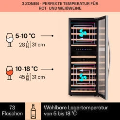 Vinamour 73 Duo Weinkühlschrank 2 Zonen 192 L/73 Flaschen 5-18°C Touch 10 Vinamour 73 Duo Weinkühlschrank 2 Zonen 192 L/73 Flaschen 5-18°C Touch -Haushaltsgeräte Rabatte 10041314 de 0003 logo