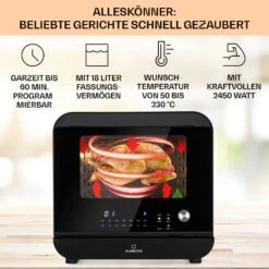 Vita Pro Heißluftfritteuse Dampfgaren 2450 W 18 Ltr 800 Ml Wassertank -Haushaltsgeräte Rabatte 10041333 de 0003 usp