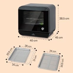 Vita Pro Heißluftfritteuse Dampfgaren 2450 W 18 Ltr 800 Ml Wassertank -Haushaltsgeräte Rabatte 10041333 de 0007 usp