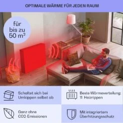 Sanford Smart Ölradiator 2500 W Leistung Wochentimer LED-Display Touch-Panel Klarstein-App -Haushaltsgeräte Rabatte 10041358 de 0005 usp