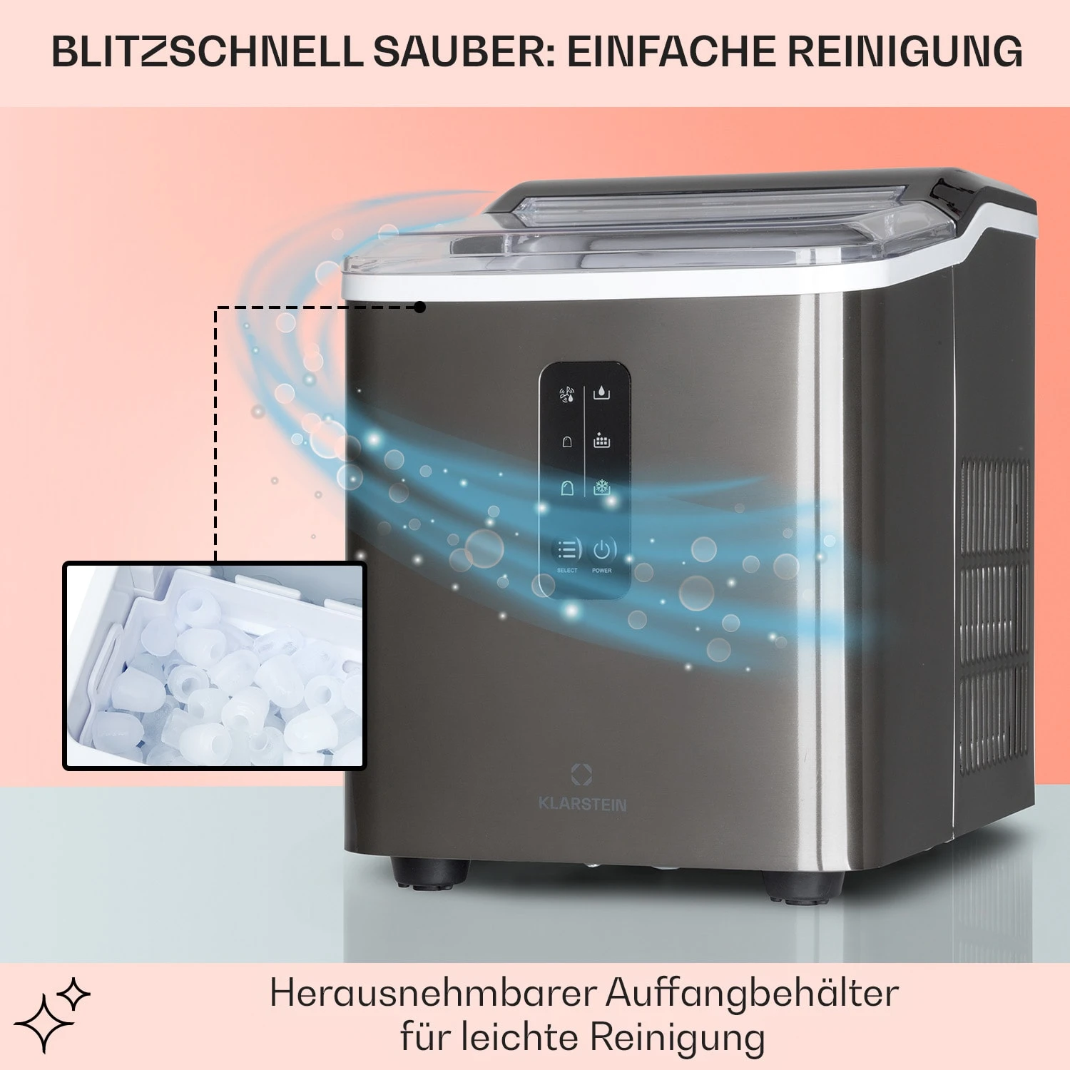 Albaron Supreme Eiswürfelmaschine Bullet 12kg/24h 1,5 Ltr Edelstahl 5 Albaron Supreme Eiswürfelmaschine Bullet 12kg/24h 1,5 Ltr Edelstahl – Bild 5