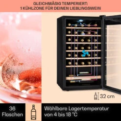 Vinamour 32 Uno Weinkühlschrank 1 Zone 95 L / 36 Flaschen 4-18°C Touch 11 Vinamour 32 Uno Weinkühlschrank 1 Zone 95 L / 36 Flaschen 4-18°C Touch -Haushaltsgeräte Rabatte 10041393 de 0003 usp