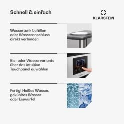 Aqueous Eiswürfelmaschine 3-in-1: Eiswürfel, Wasserspender: Heiß & Kalt 20 Kg/24h -Haushaltsgeräte Rabatte 10041845 de 0004 usp