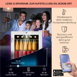 Coachella 50 Weinkühlschrank 47 Liter WiFi-Funktion Hintergrundbeleuchtung Edelstahl -Haushaltsgeräte Rabatte 10045041 de 0003 usp