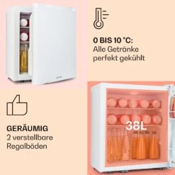Happy Hour 38 Mini-Kühlschrank Minibar 38 Liter 26 DB -Haushaltsgeräte Rabatte 10045047 de 0004 usp
