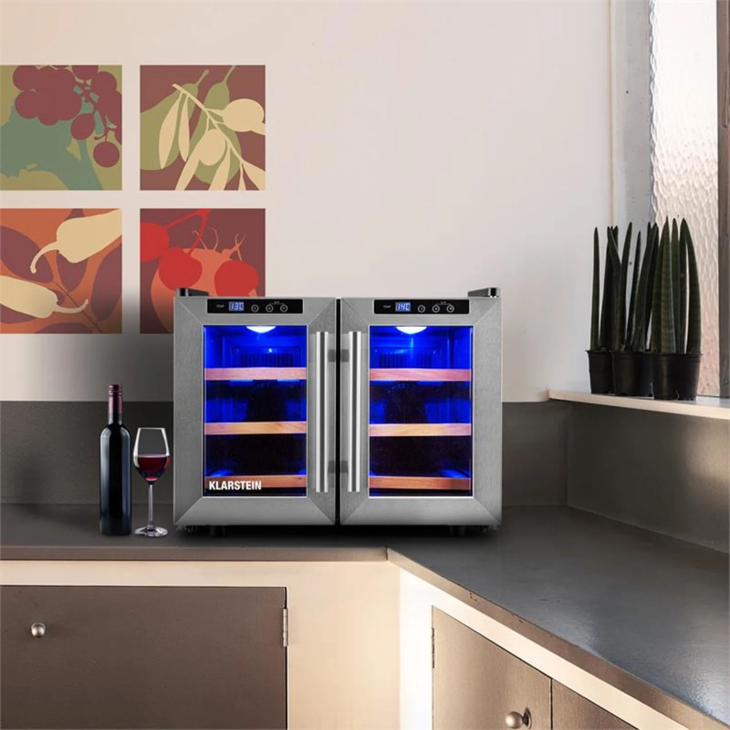 Reserva Saloon Weinset 2-teilig Weinkühlschrank Weinregal 3 Reserva Saloon Weinset 2-teilig Weinkühlschrank Weinregal – Bild 3