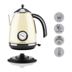 Aquavita Frühstücksset Creme Wasserkocher Toaster Creme -Haushaltsgeräte Rabatte 60001826 yy 0007 detail Klarstein Aquavita Chalet Wasserkocher creme reedit v2