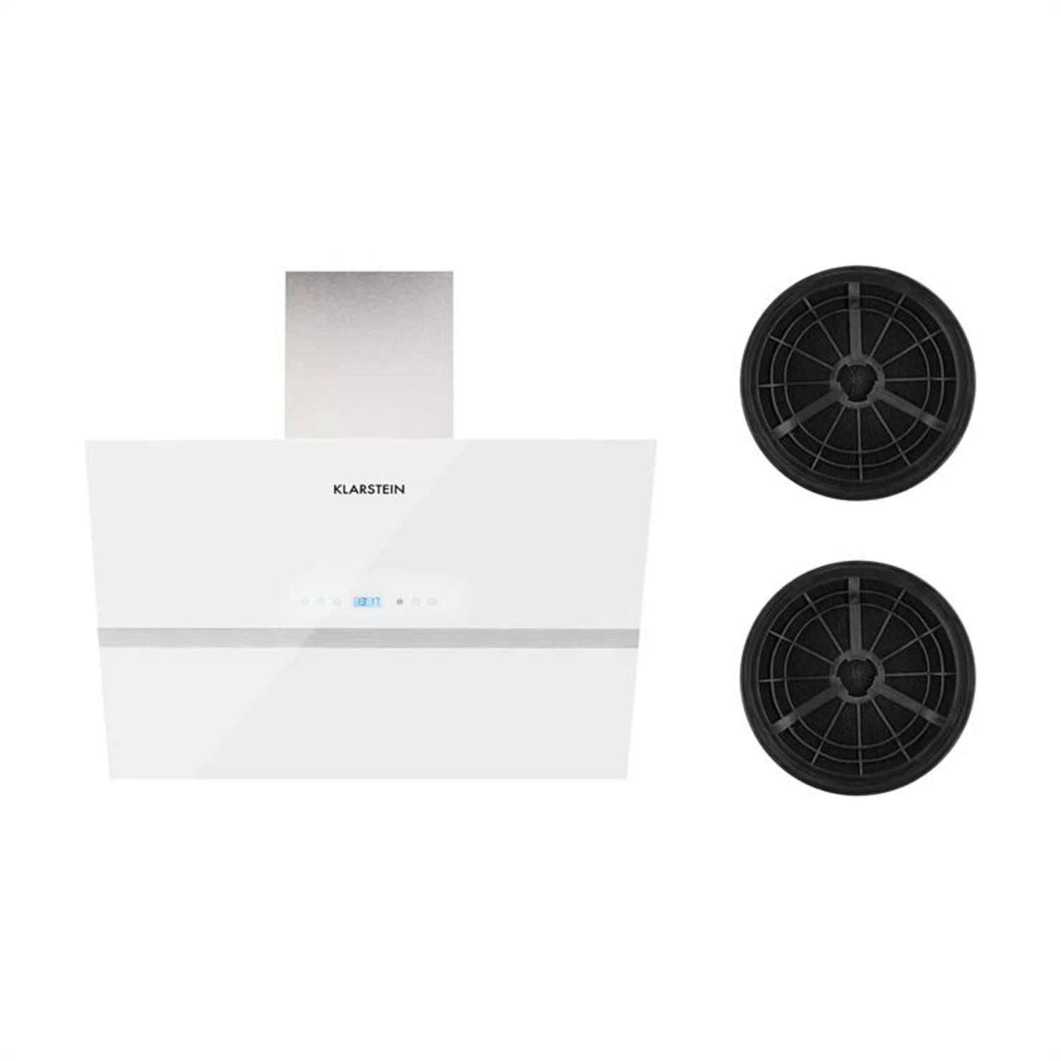 Aurea VII Dunstabzugshaube Umluftset 90cm Aktivkohlefilter Weiß